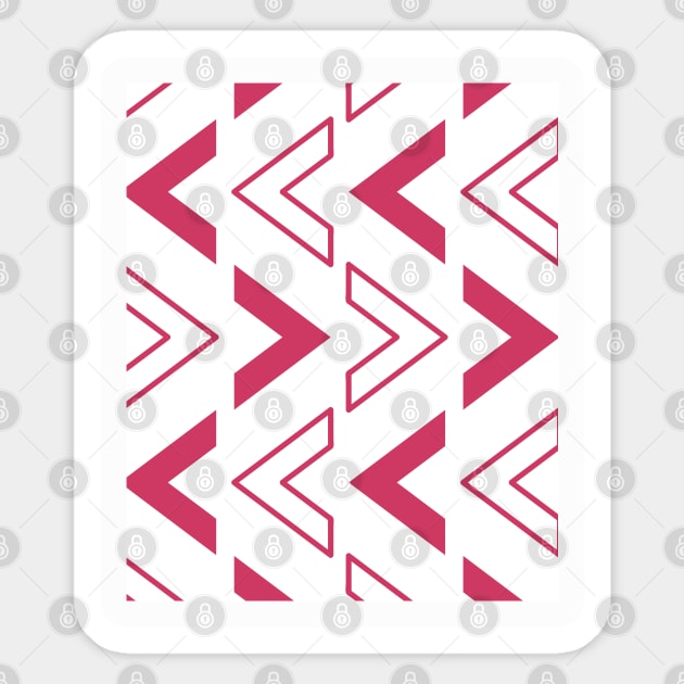 Arrow Shapes Abstract Pattern Sticker by busines_night